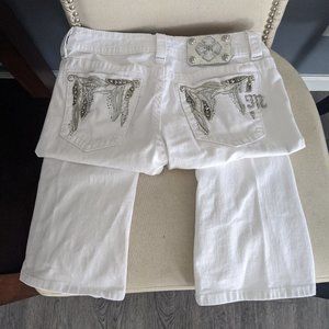 Woman's Miss Me Boot cut White Jeans